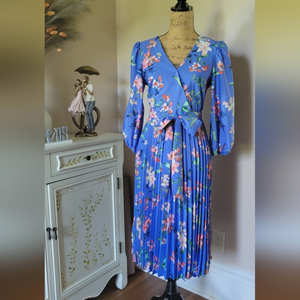 Floral Blue Dress